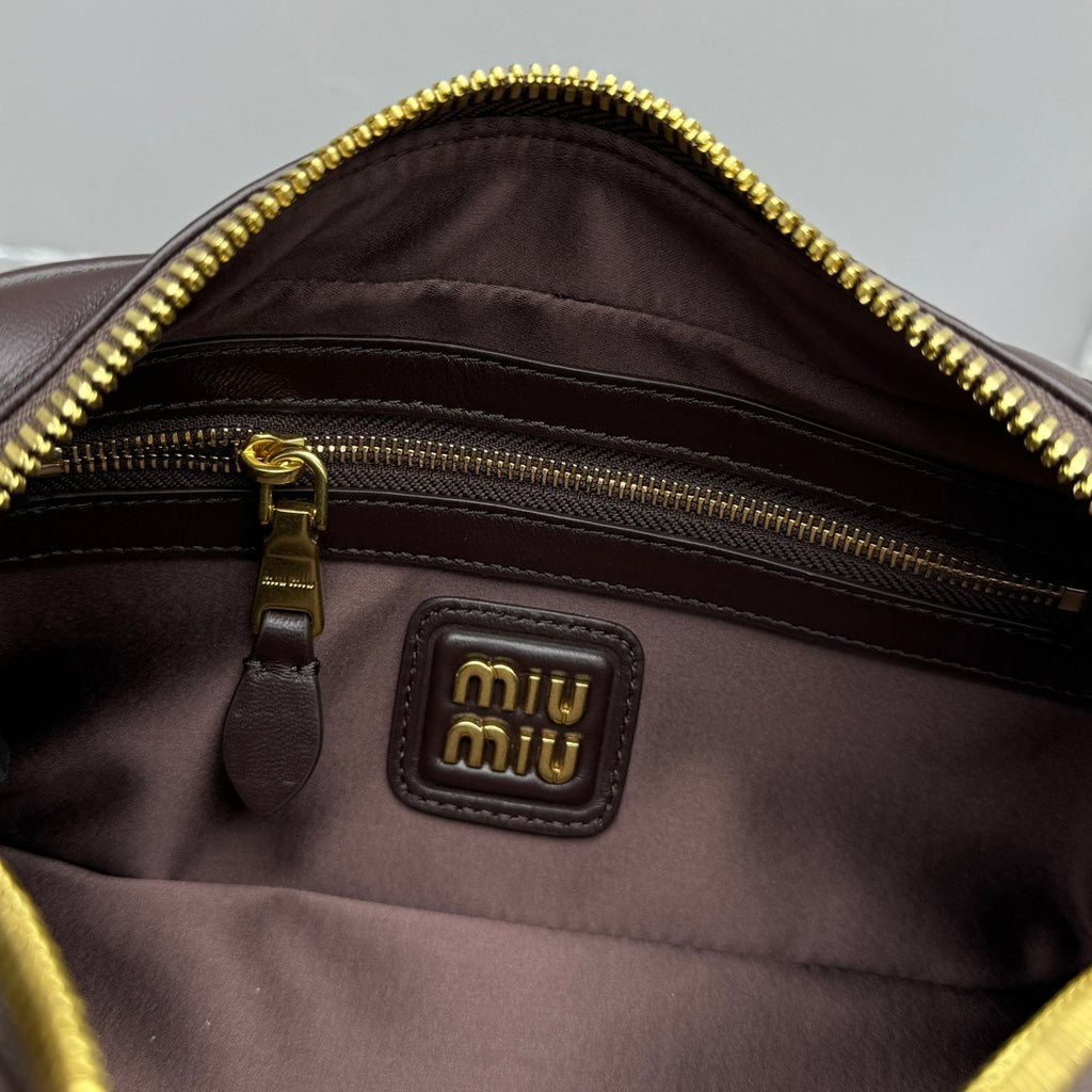 MIU MIU Matelassé Lambskin Bowling Bag