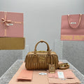 MIU MIU Matelassé Lambskin Bowling Bag