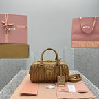 MIU MIU Matelassé Lambskin Bowling Bag