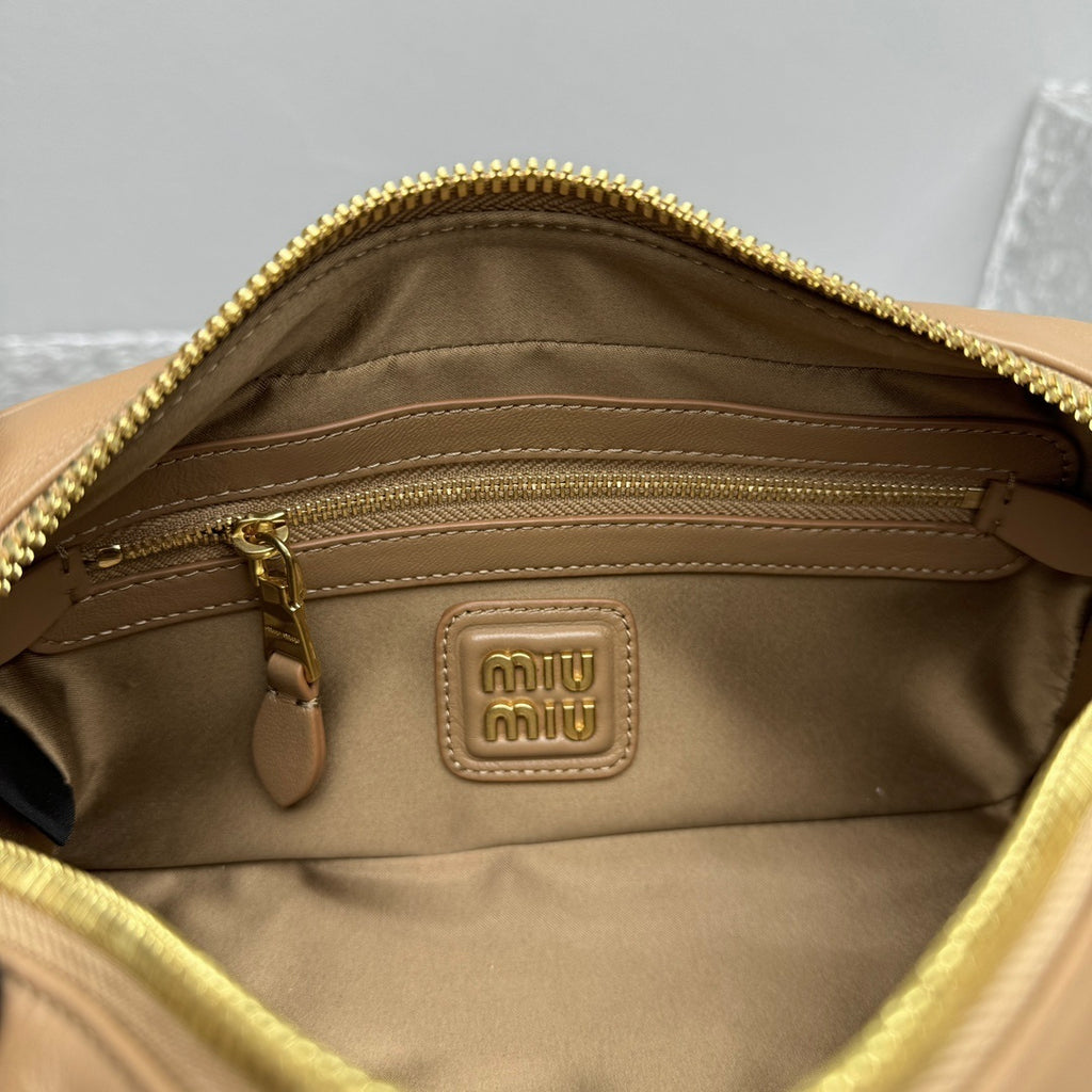 MIU MIU Matelassé Lambskin Bowling Bag
