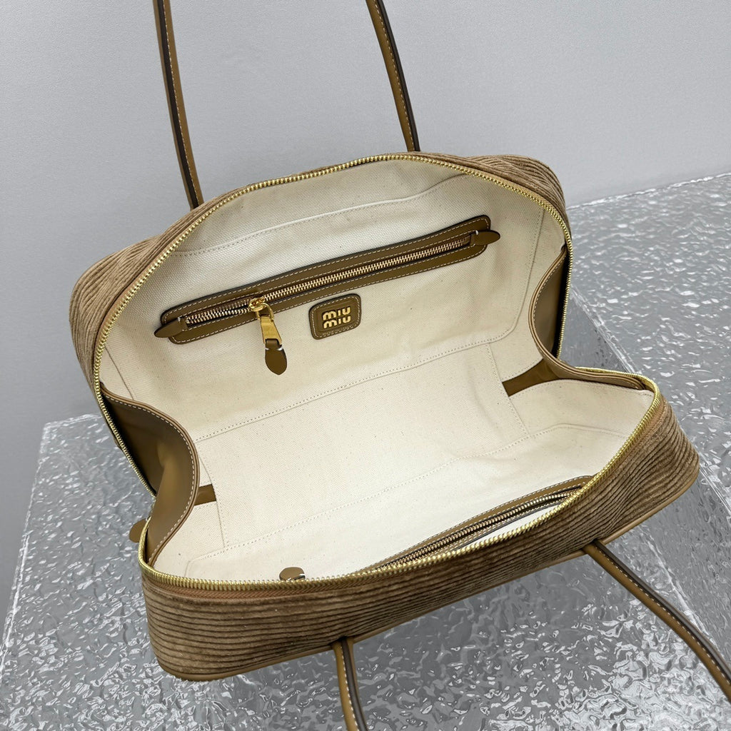 MIU MIU Corduroy Bowling Briefcase