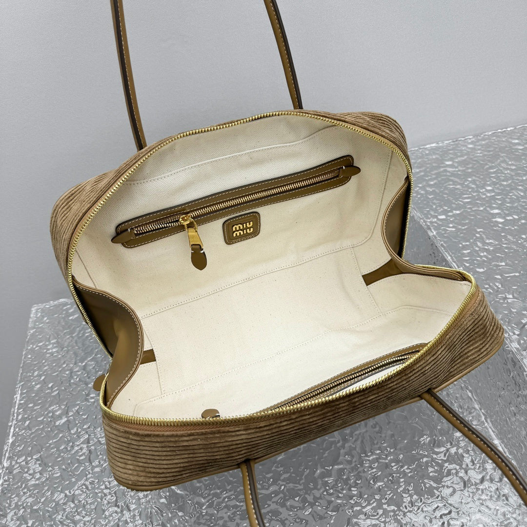 MIU MIU Corduroy Bowling Briefcase