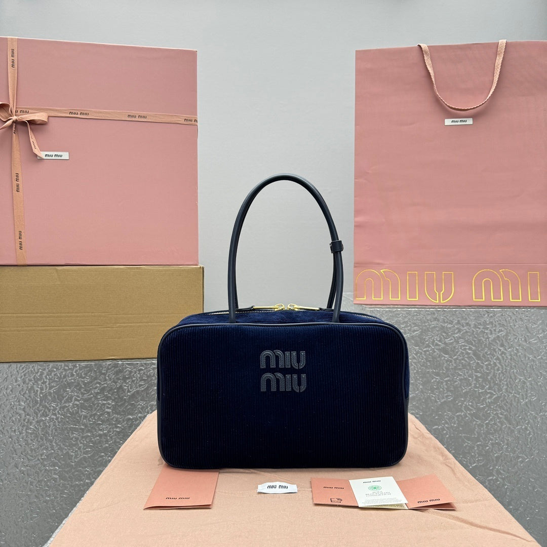 MIU MIU Corduroy Bowling Briefcase
