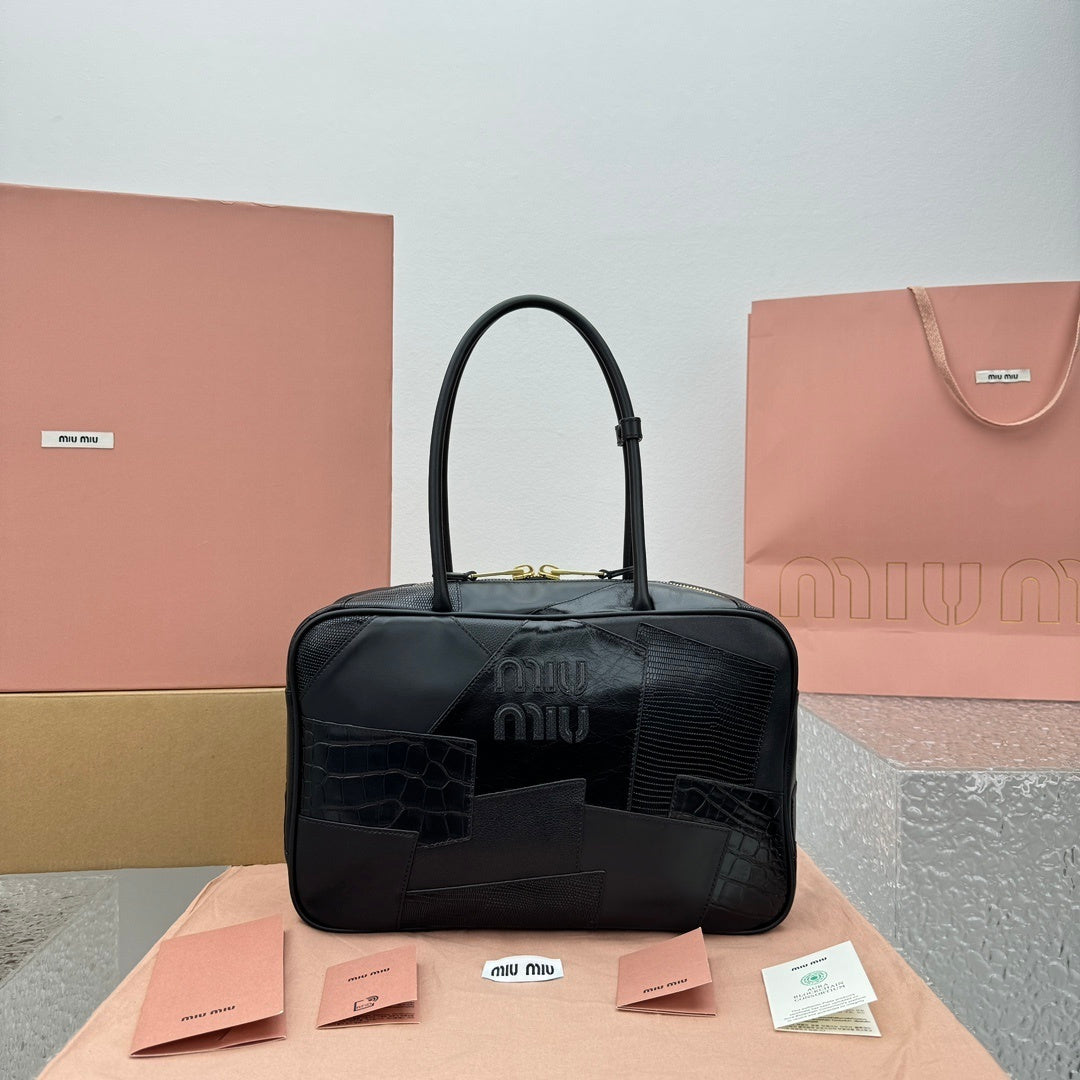 MIU MIU Patchwork Leather Briefcase