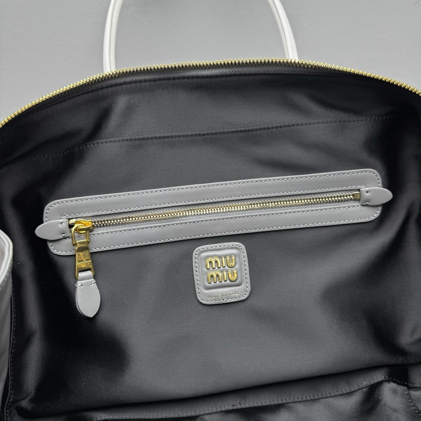 MIU MIU Two-Tone Long Handle Briefcase