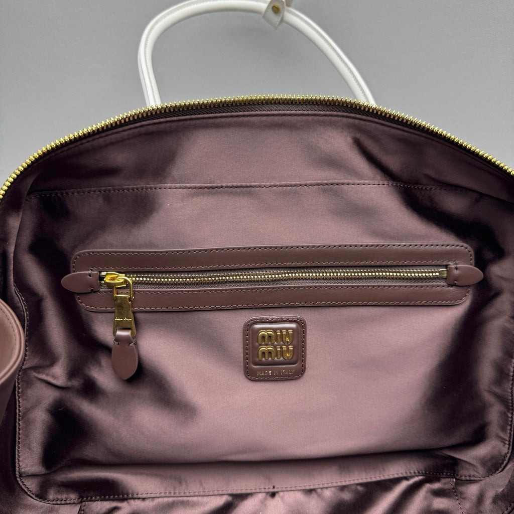 MIU MIU Two-Tone Long Handle Briefcase