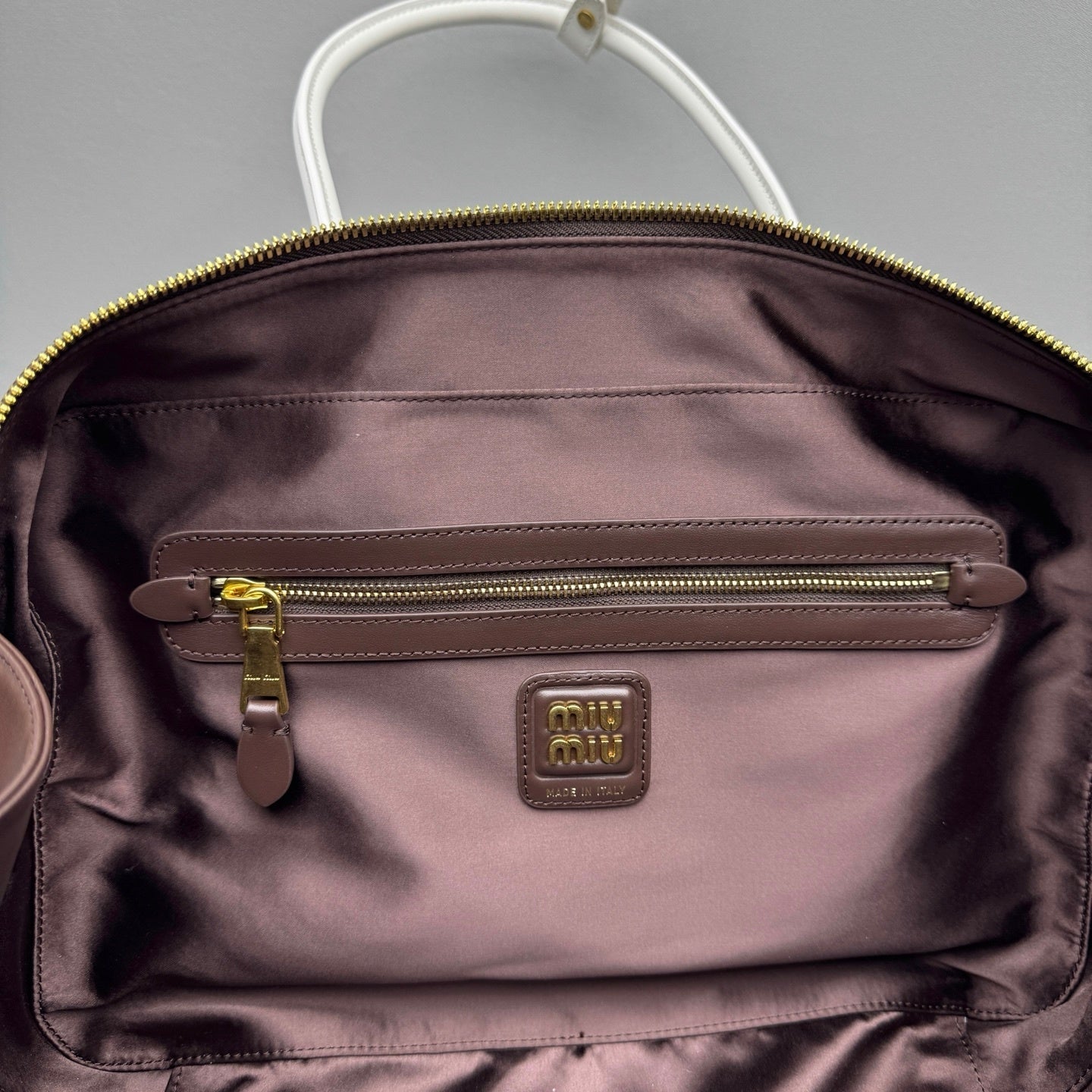 MIU MIU Two-Tone Long Handle Briefcase
