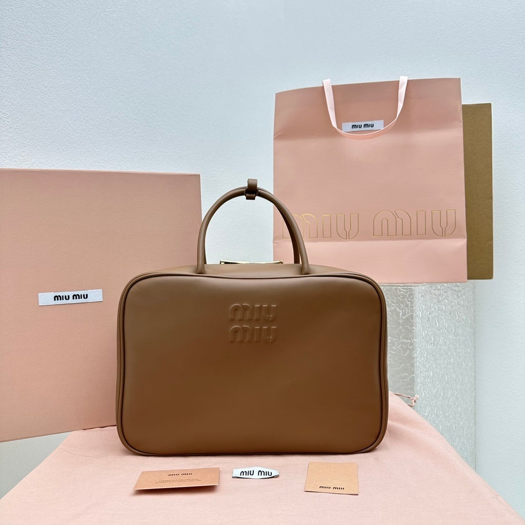 MIU MIU Two-Tone Long Handle Briefcase