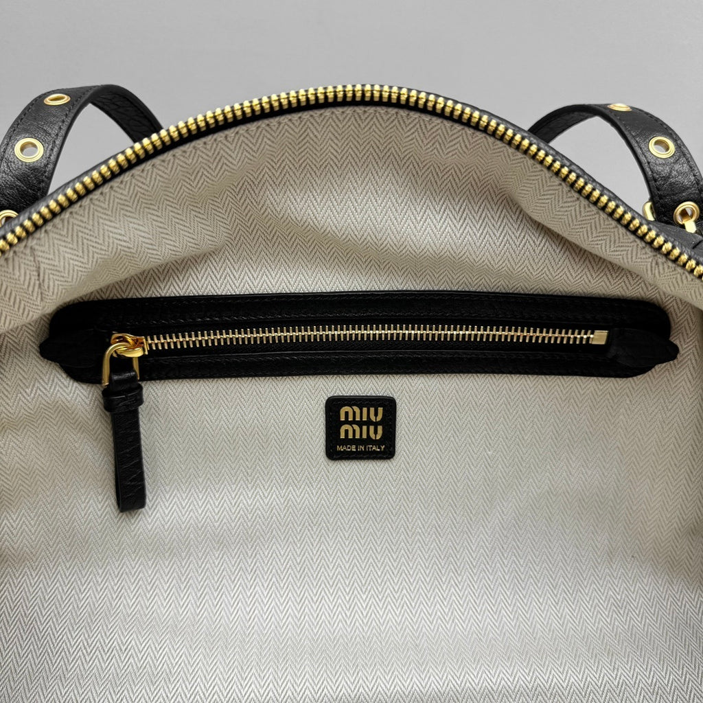 MIU MIU Leather Biker Bag