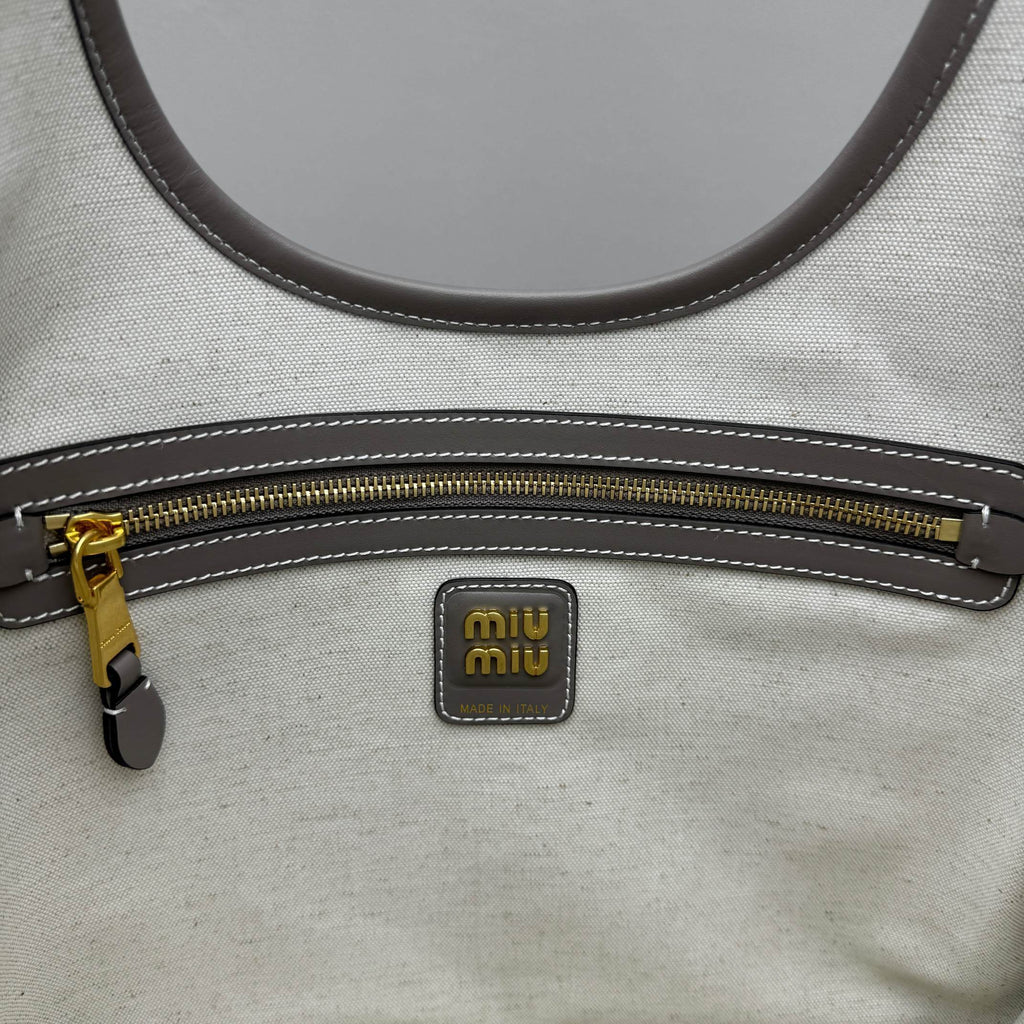 MIU MIU Leather Underarm Tote Bag