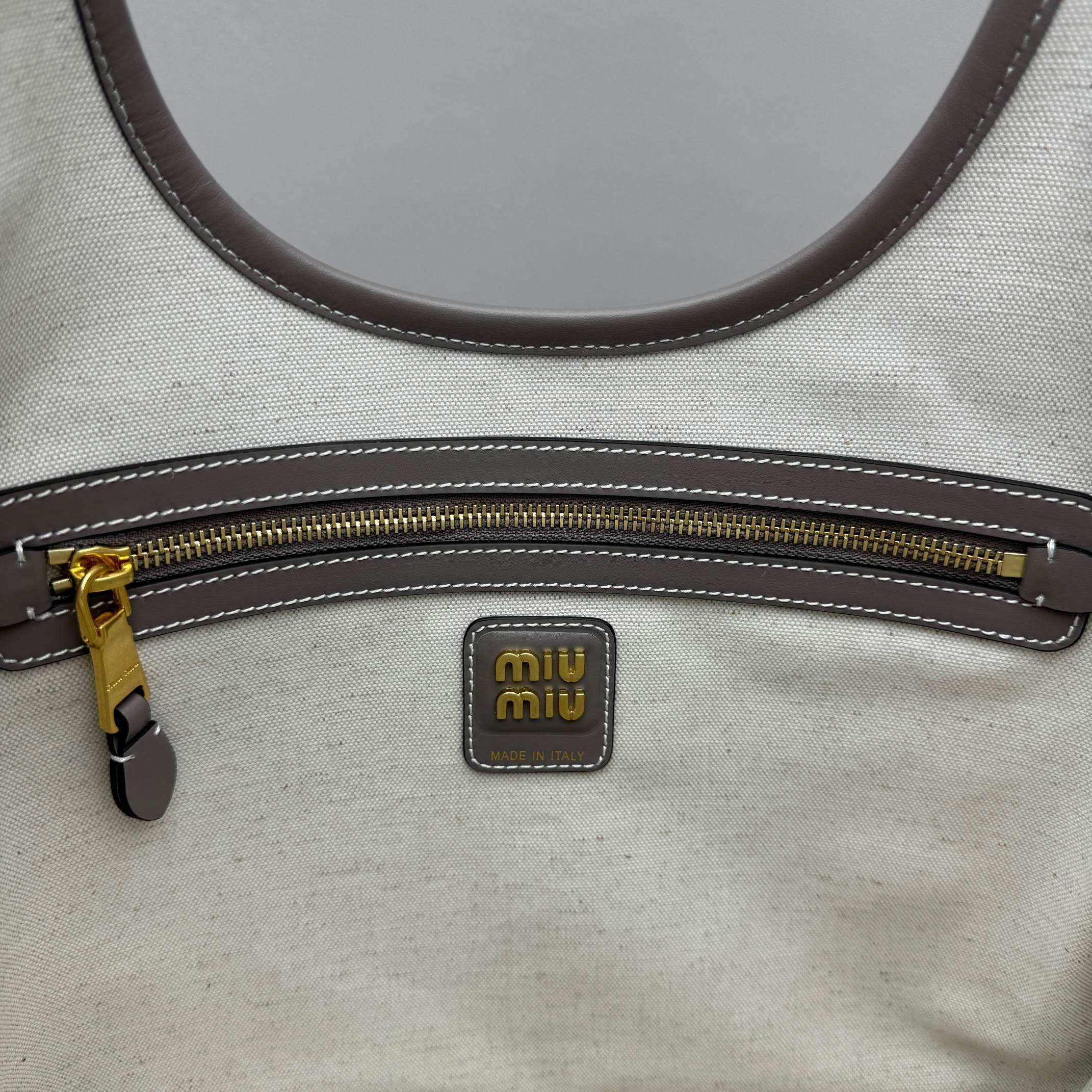 MIU MIU Leather Underarm Tote Bag