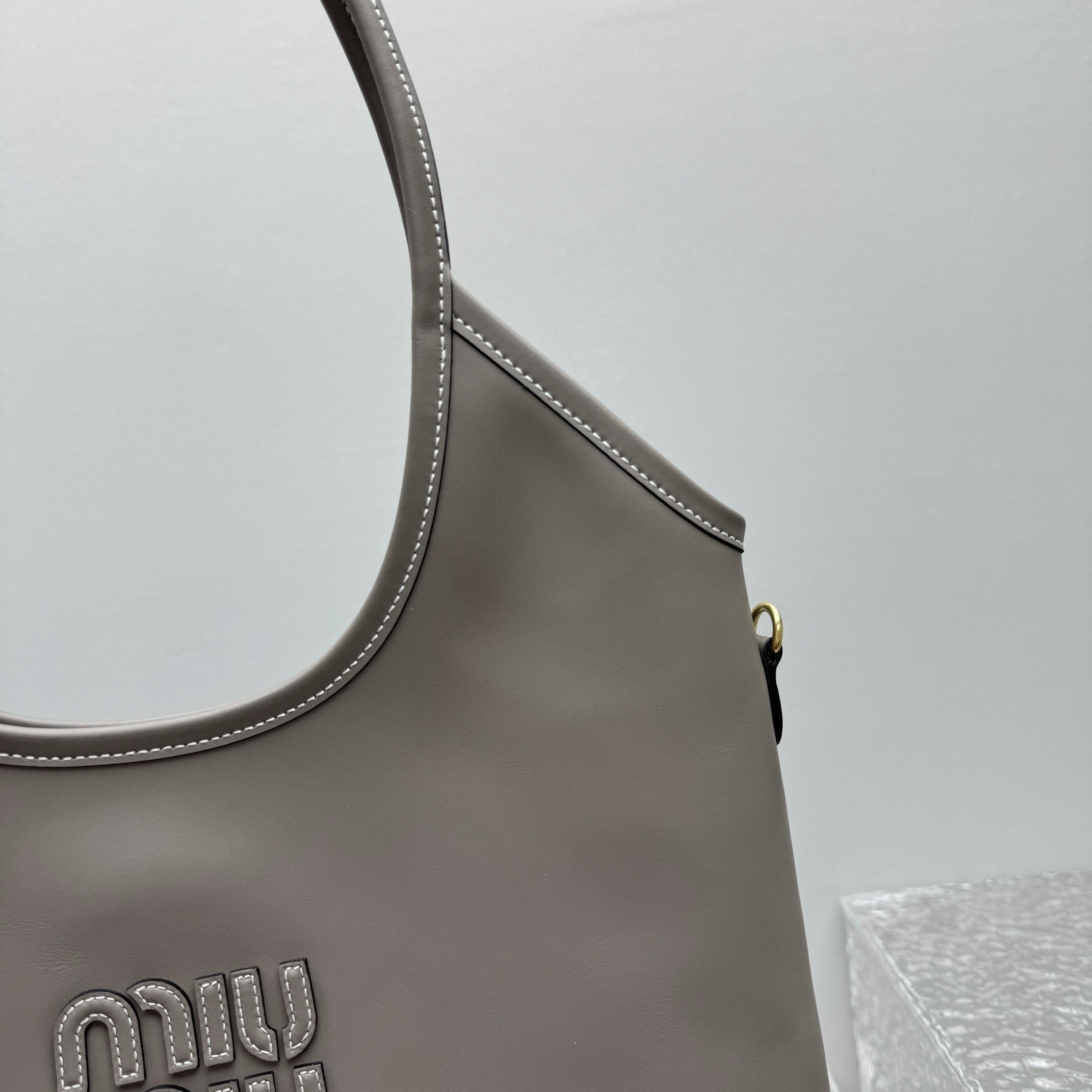 MIU MIU Leather Underarm Tote Bag