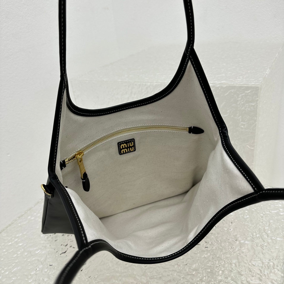 MIU MIU Leather Underarm Tote Bag
