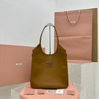 MIU MIU Leather Underarm Tote Bag
