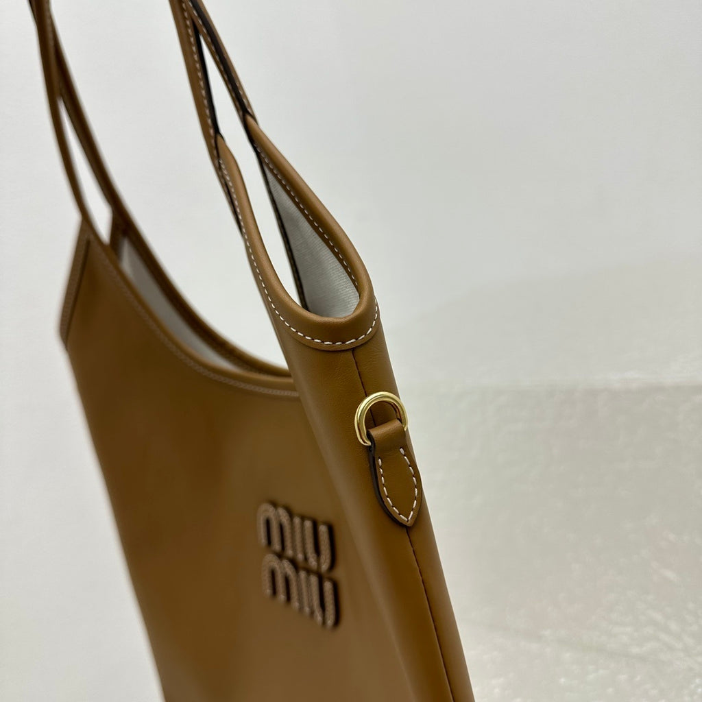 MIU MIU Leather Underarm Tote Bag