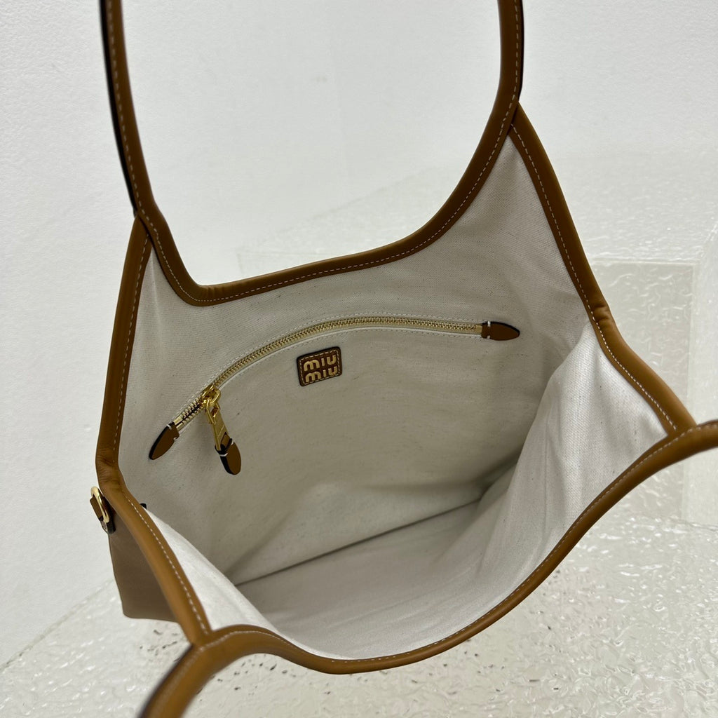 MIU MIU Leather Underarm Tote Bag