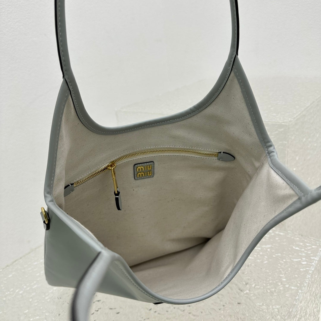 MIU MIU Leather Underarm Tote Bag