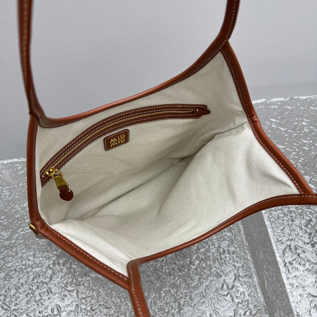 MIU MIU Leather Underarm Tote Bag