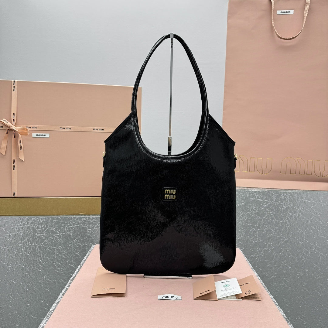 MIU MIU Leather Underarm Tote Bag