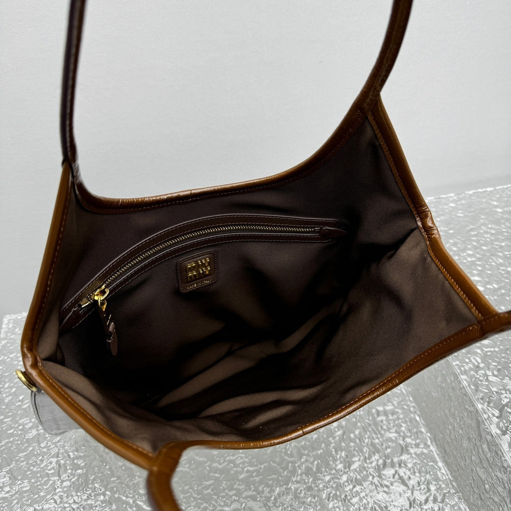 MIU MIU Leather Underarm Tote Bag