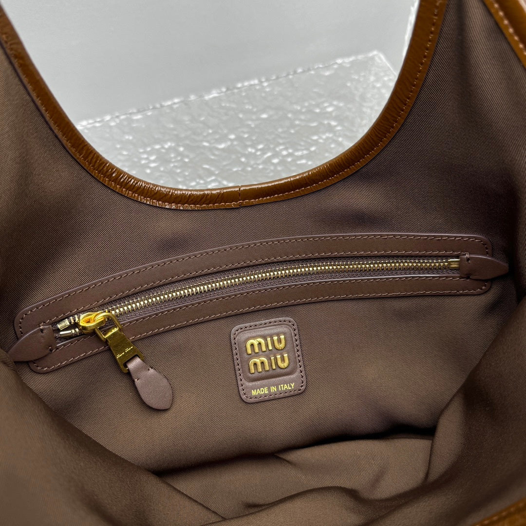 MIU MIU Leather Underarm Tote Bag