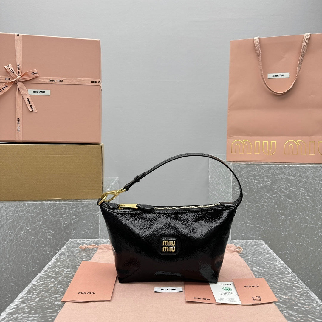MIU MIU Patent Leather Lunch Box Bag