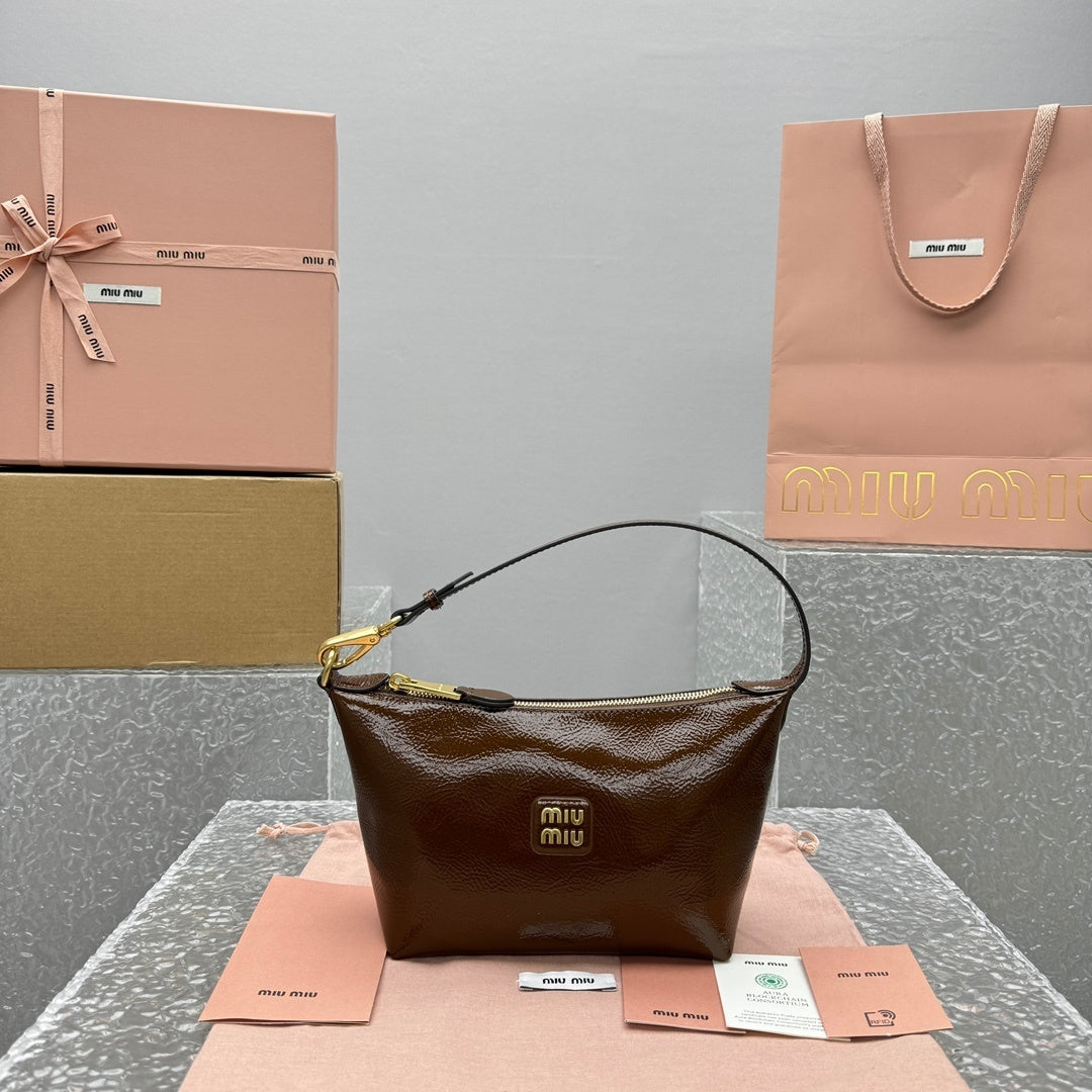 MIU MIU Patent Leather Lunch Box Bag