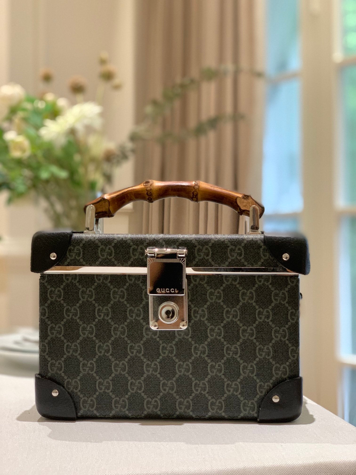 GUCCI x Globe-Trotter Bamboo Handle Vanity Case