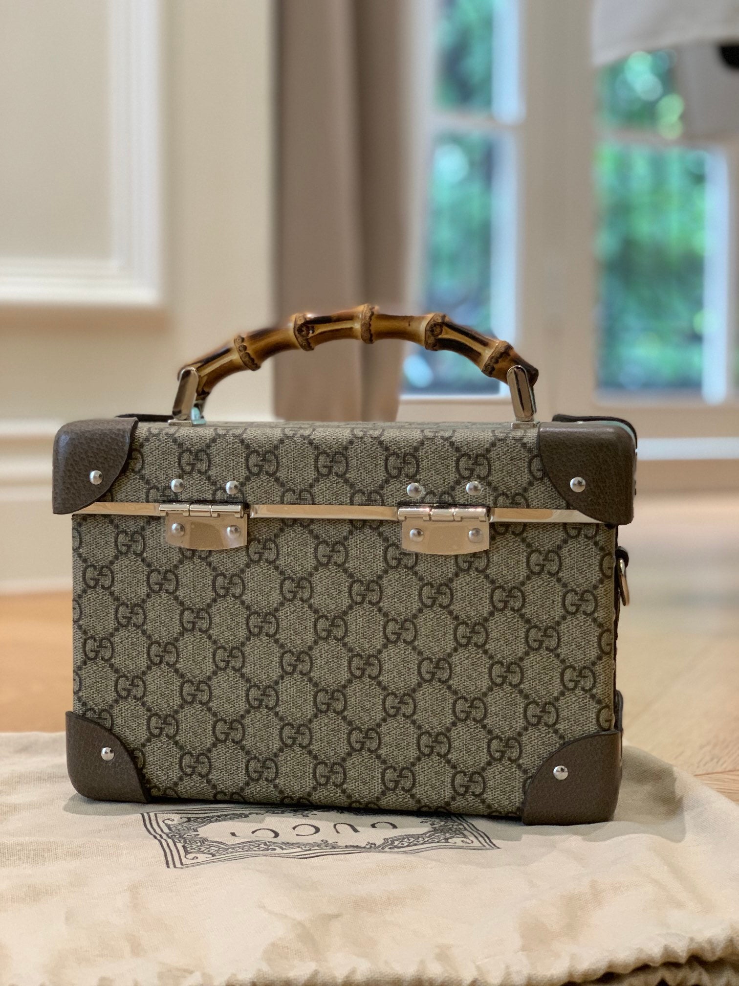 GUCCI x Globe-Trotter Bamboo Handle Vanity Case