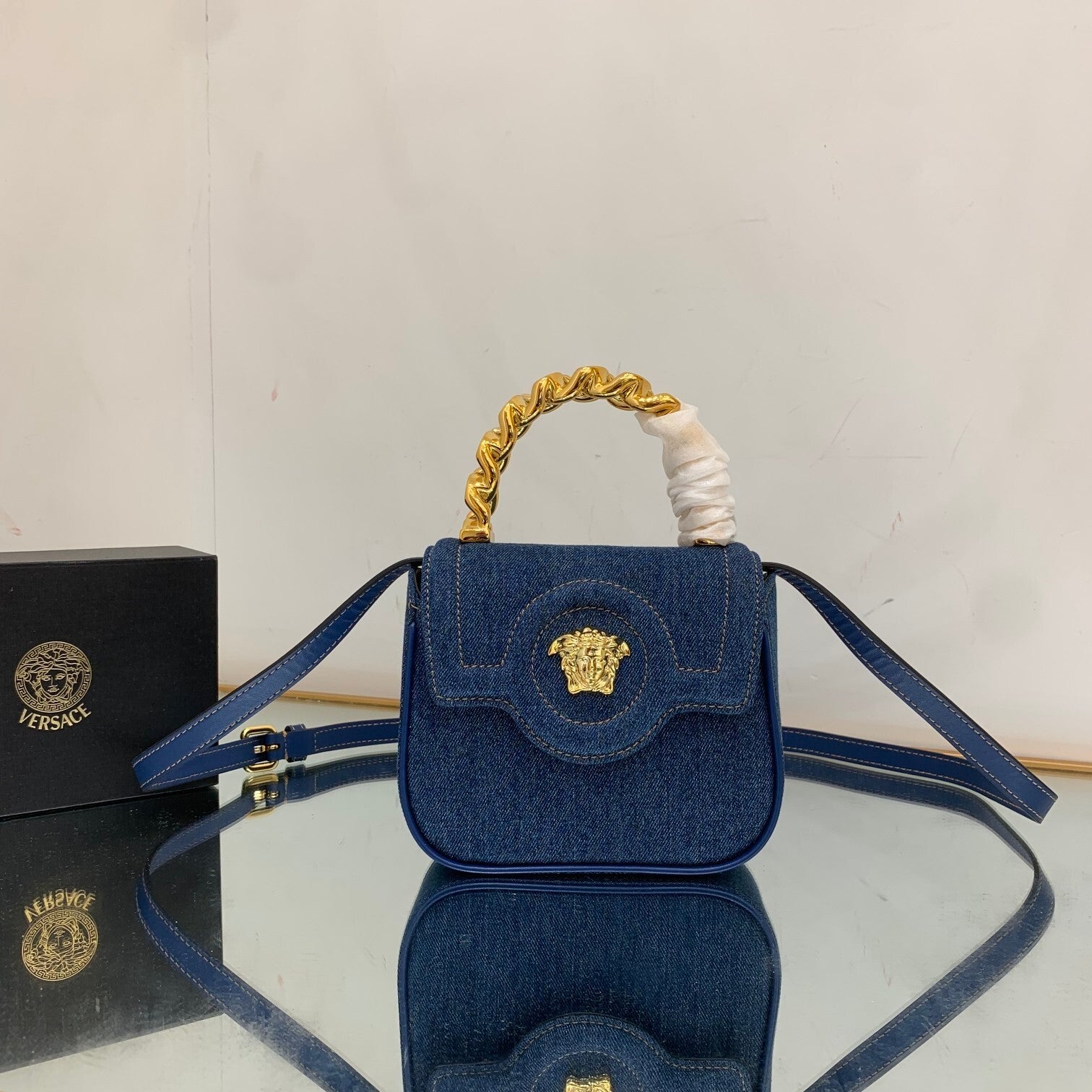 VERSACE Medusa Small Chain Top Handle Bag