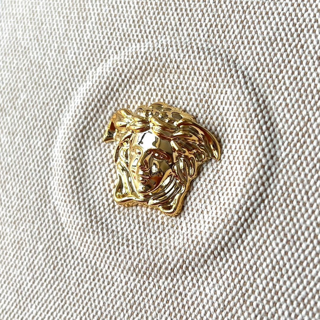 VERSACE Raffia Logo Tote Bag