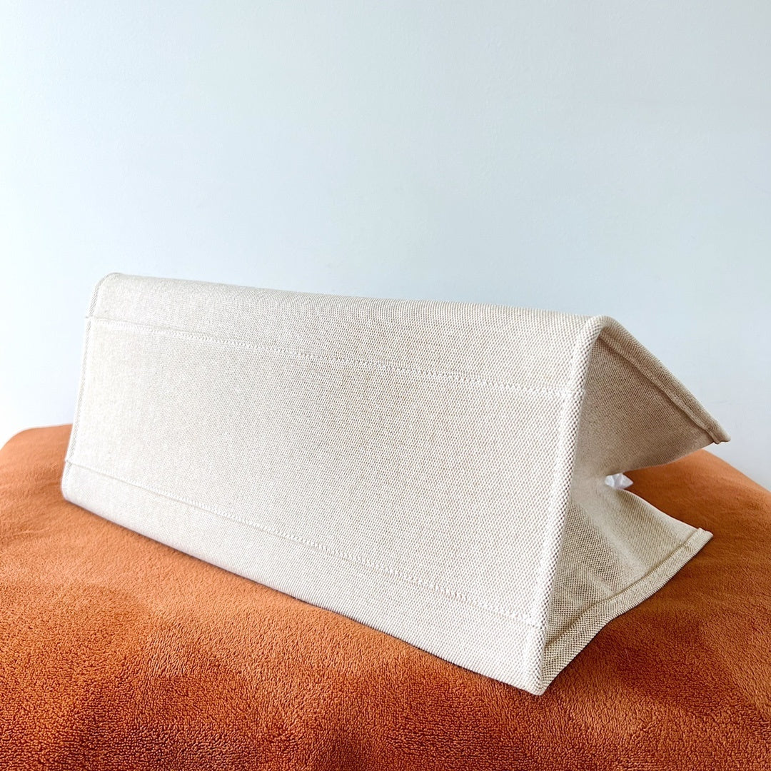 VERSACE Raffia Logo Tote Bag