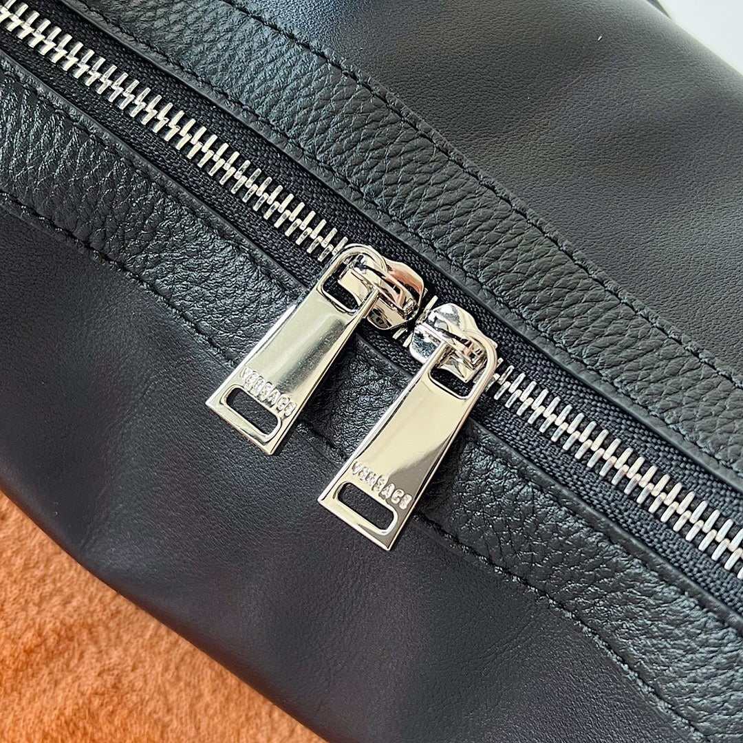 VERSACE Repeat Crescent Shoulder Bag