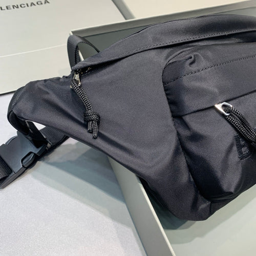 Balenciaga Wheel Logo Embroidered Belt Bag