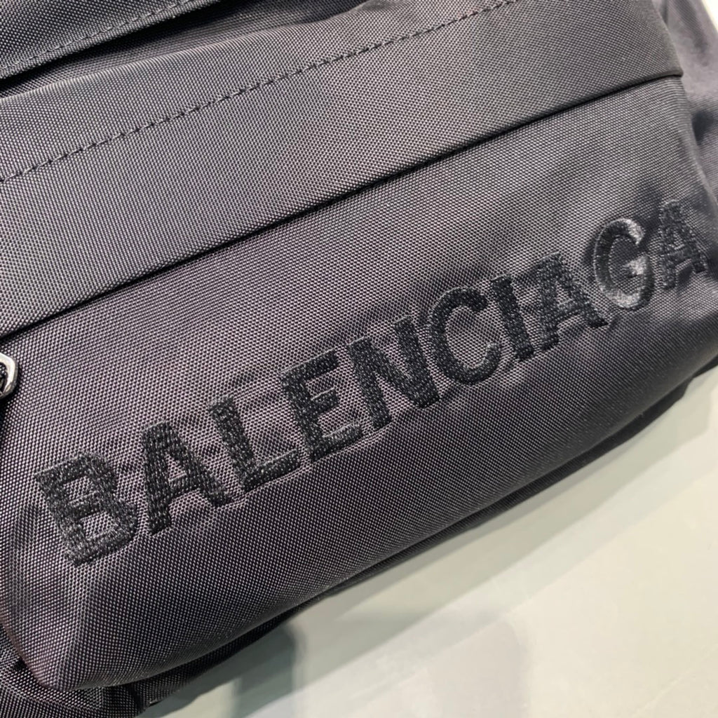 Balenciaga Wheel Logo Embroidered Belt Bag