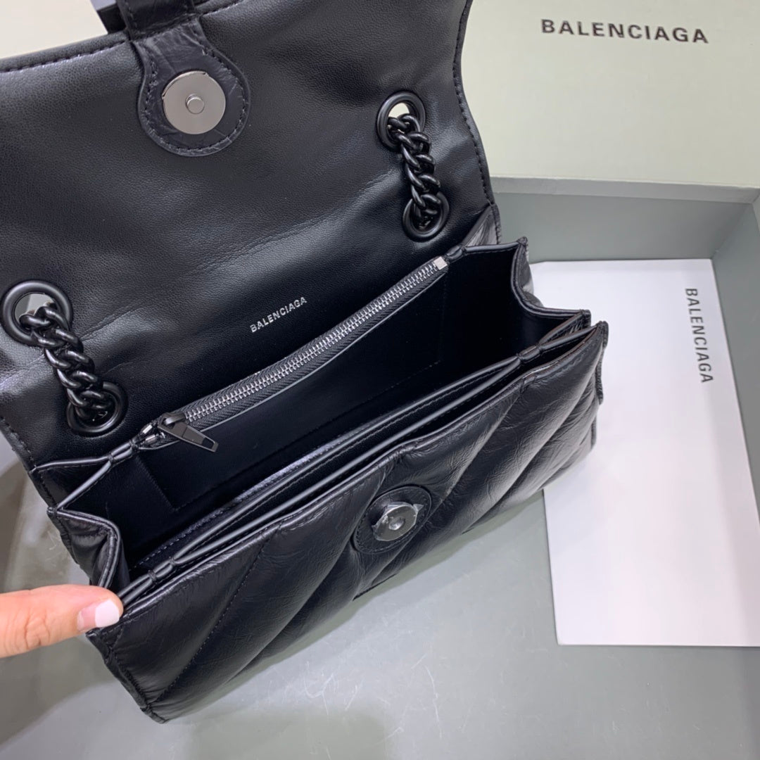 Balenciaga Crush Small Quilted Chain Bag