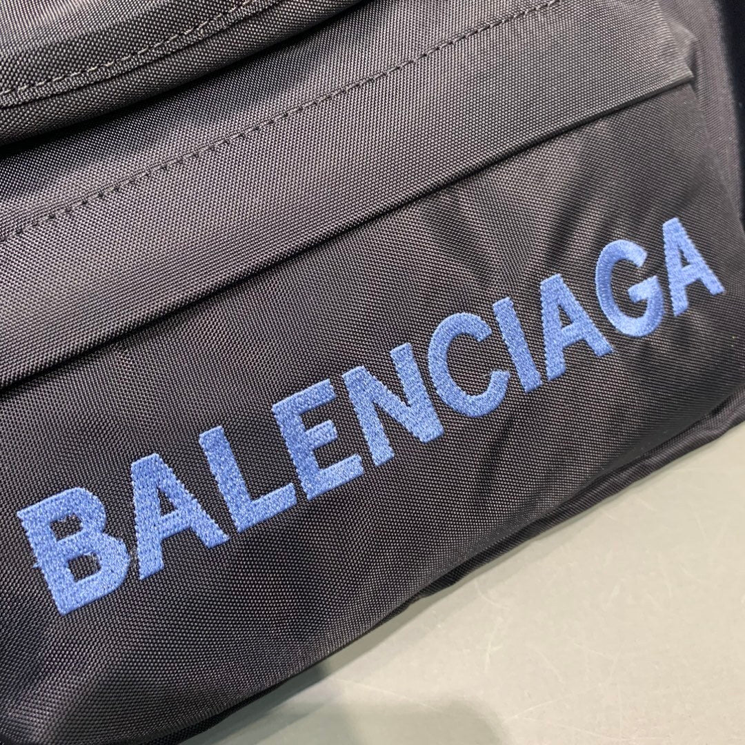 Balenciaga Wheel Logo Embroidered Belt Bag