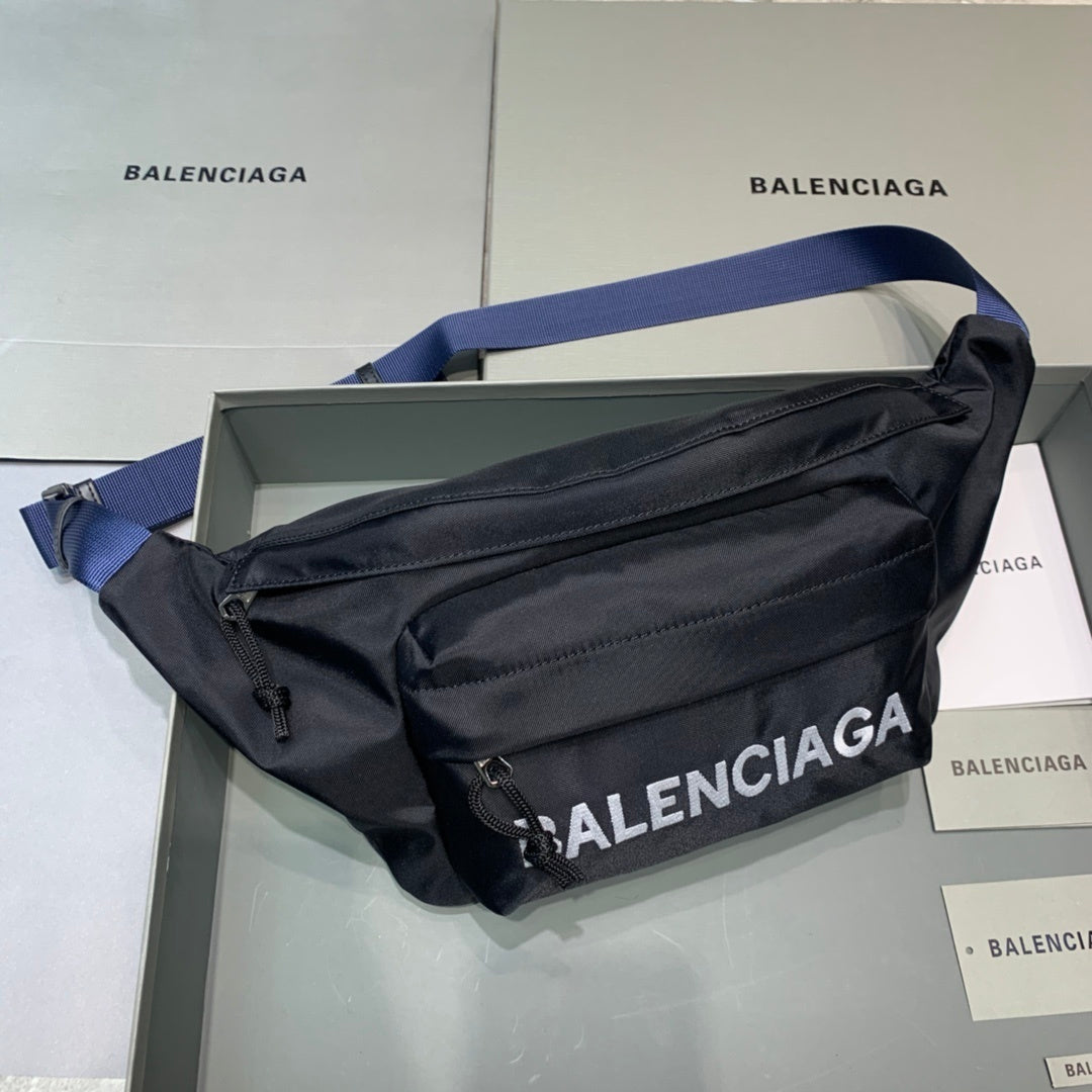 Balenciaga Wheel Logo Embroidered Belt Bag