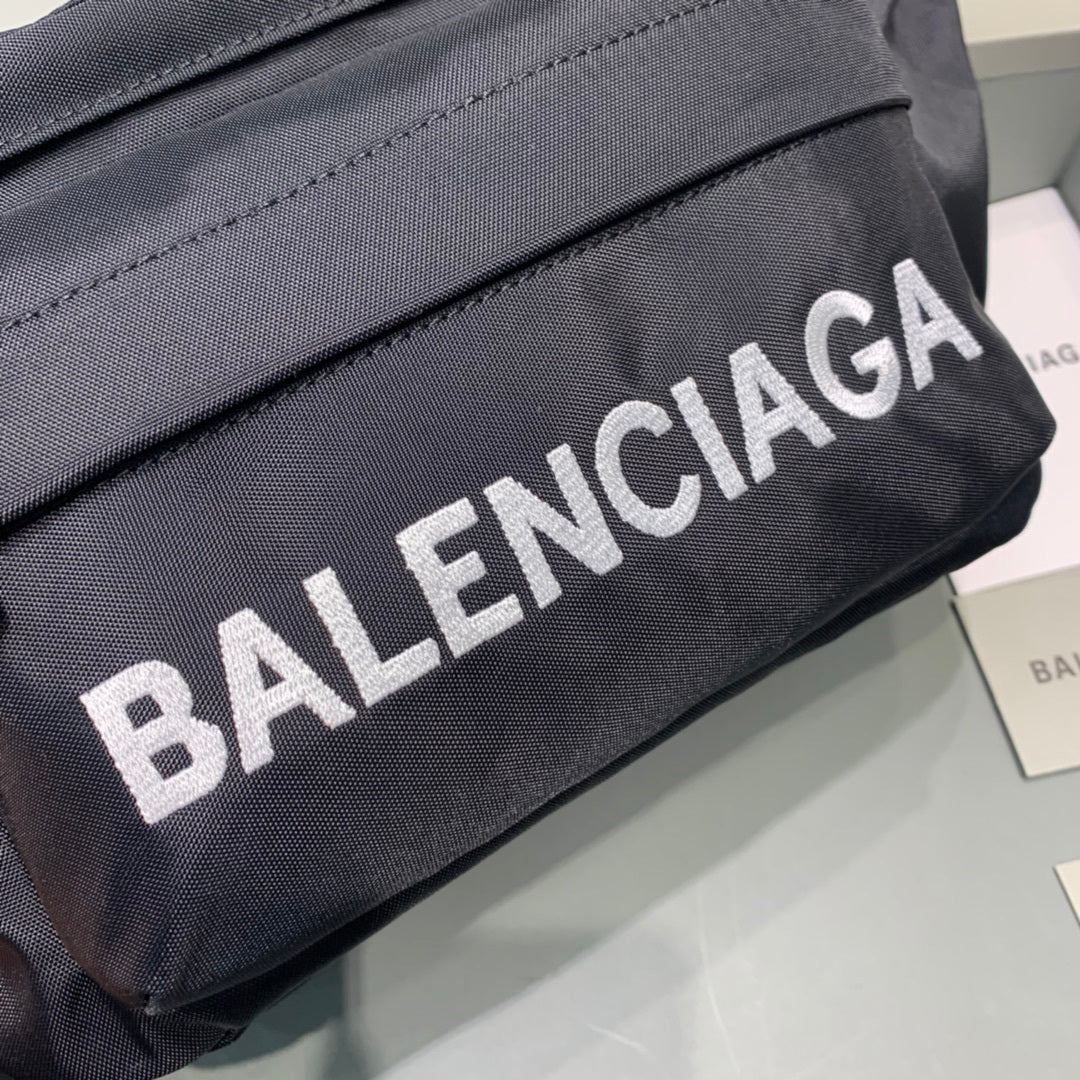 Balenciaga Wheel Logo Embroidered Belt Bag