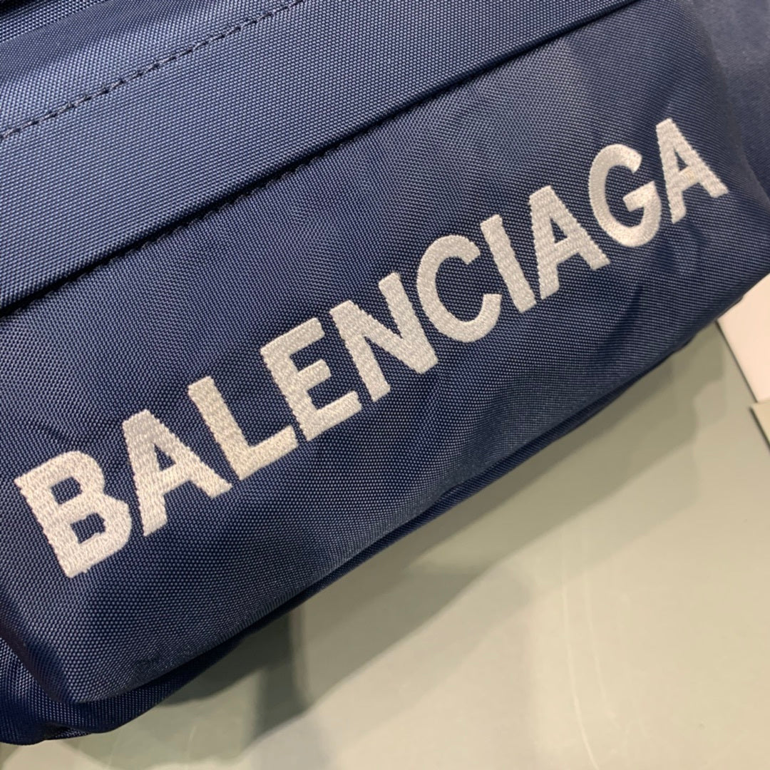 Balenciaga Wheel Logo Embroidered Belt Bag