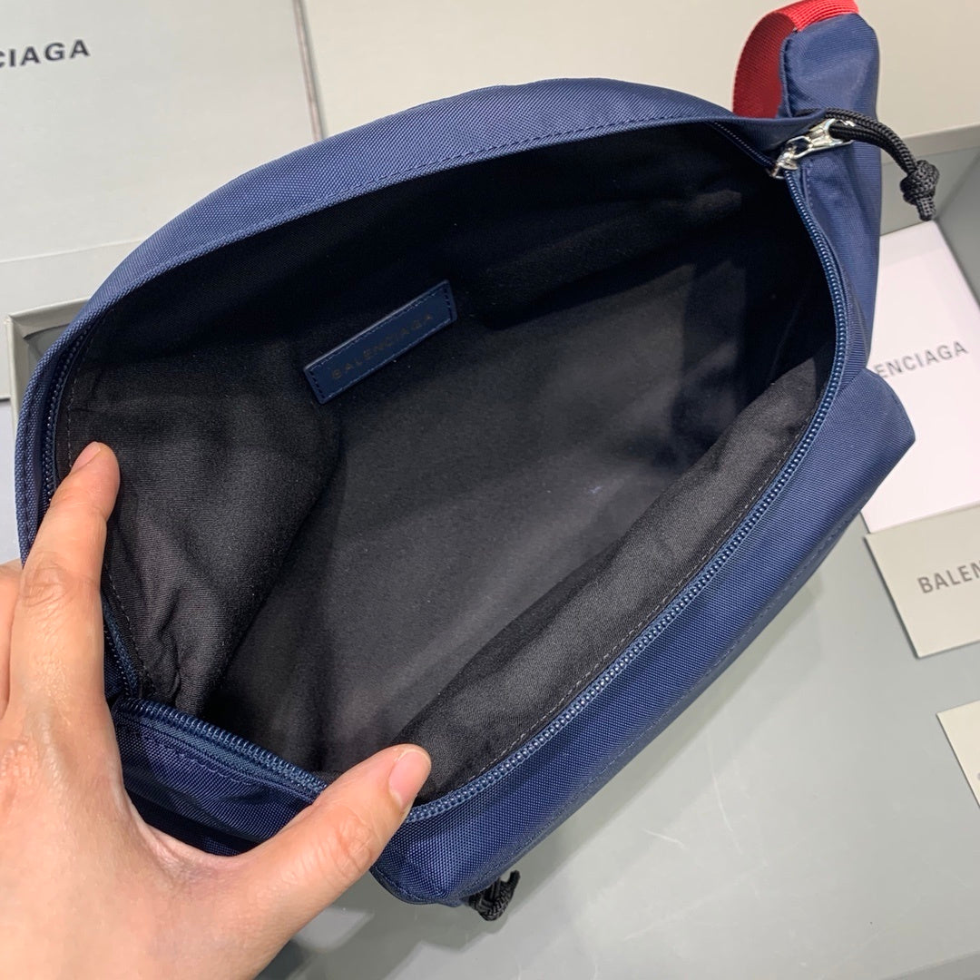 Balenciaga Wheel Logo Embroidered Belt Bag