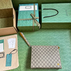 Gucci GG Supreme Clutch with GG Detail