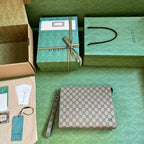 Gucci GG Supreme Clutch with GG Detail
