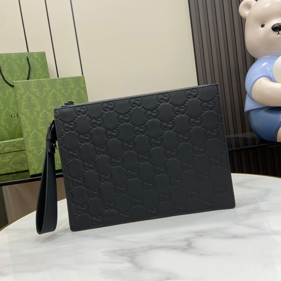 Gucci GG Rubber-Effect Clutch