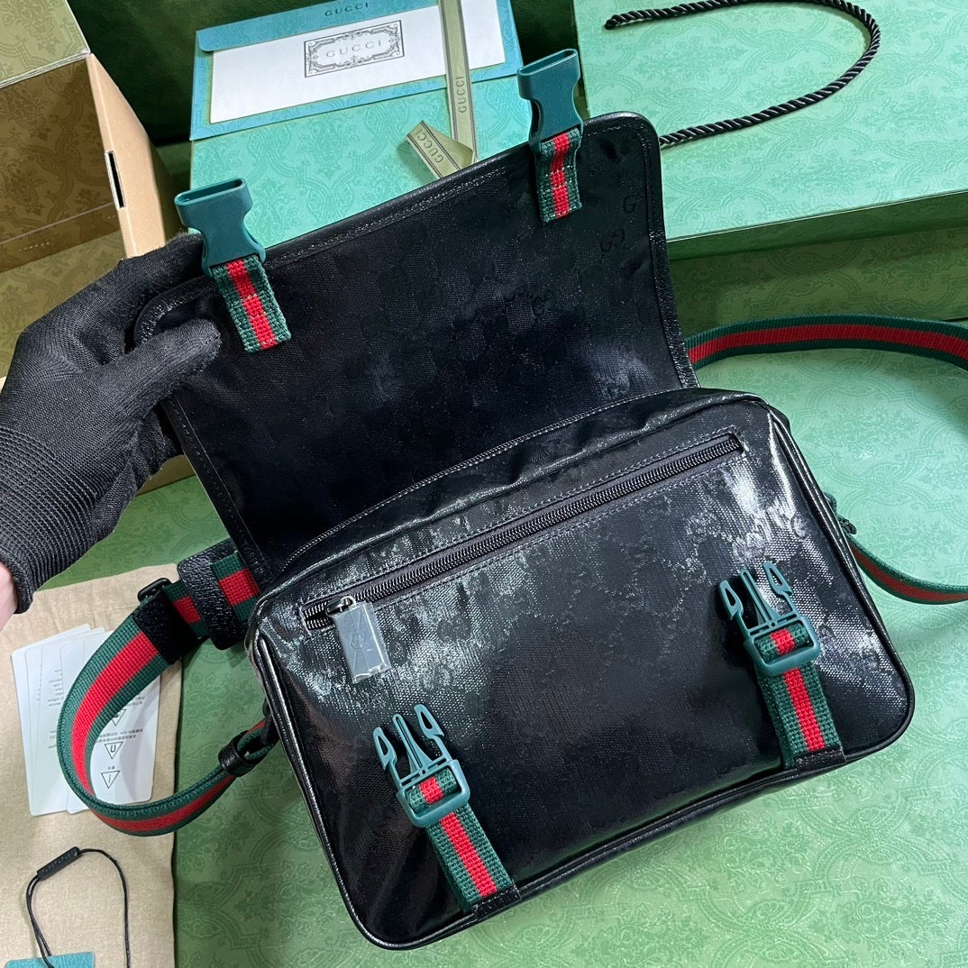 Gucci GG Crystal Canvas Messenger Bag