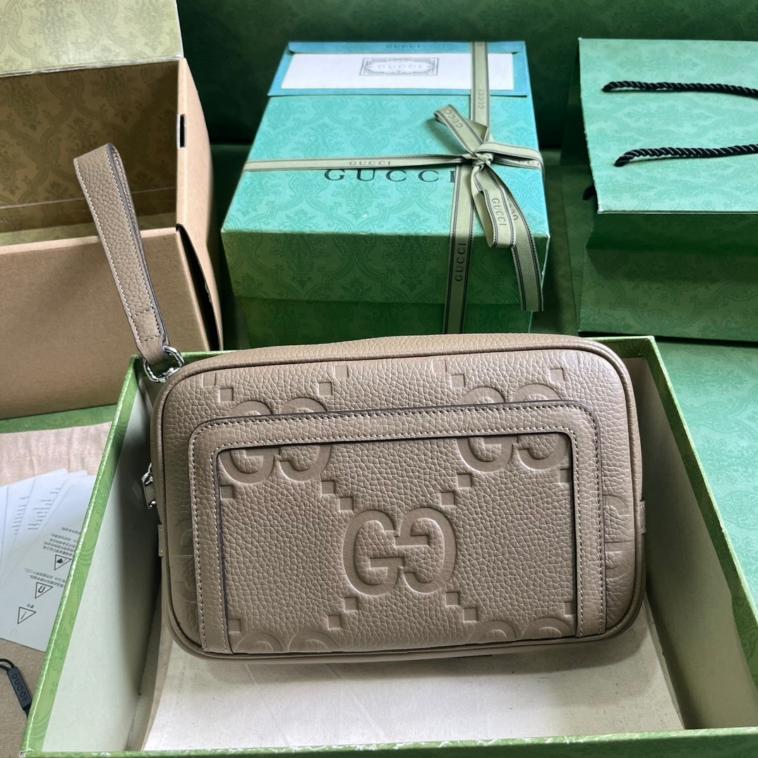 Gucci Super GG Leather Clutch