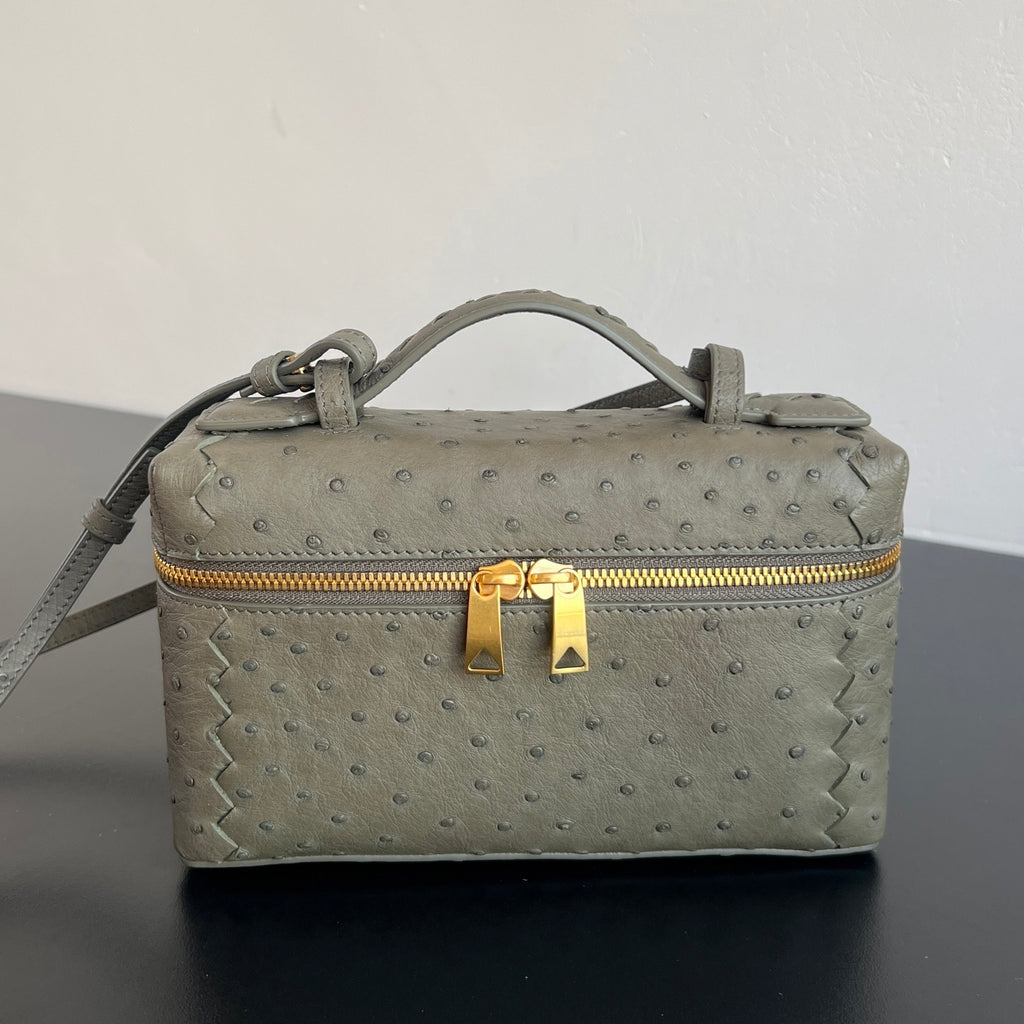 Bottega Veneta Ostrich Leather Cosmetic Bag