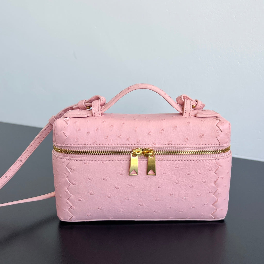 Bottega Veneta Ostrich Leather Cosmetic Bag
