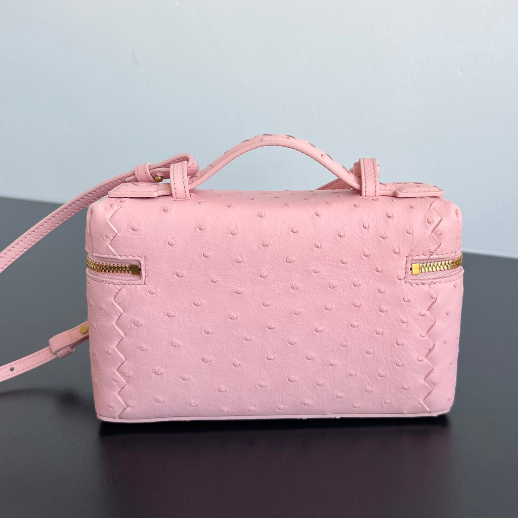 Bottega Veneta Ostrich Leather Cosmetic Bag