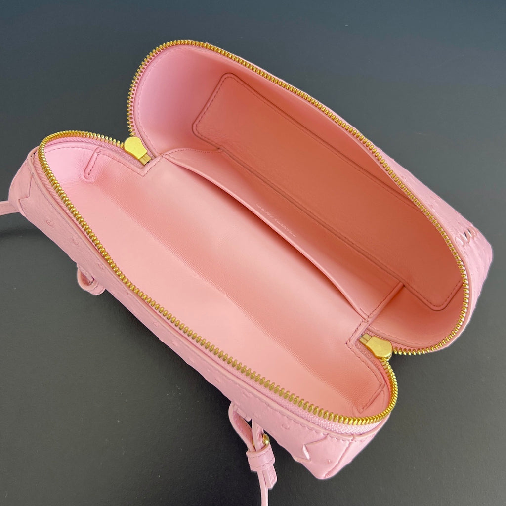 Bottega Veneta Ostrich Leather Cosmetic Bag